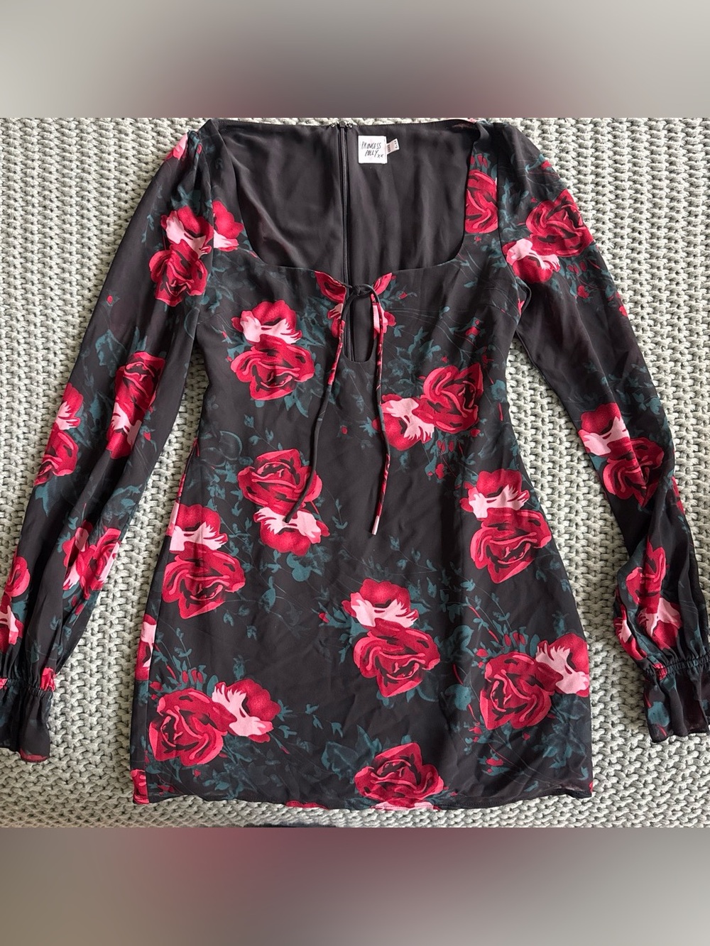 Princess Polly Long Sleeve Floral Mini Dress